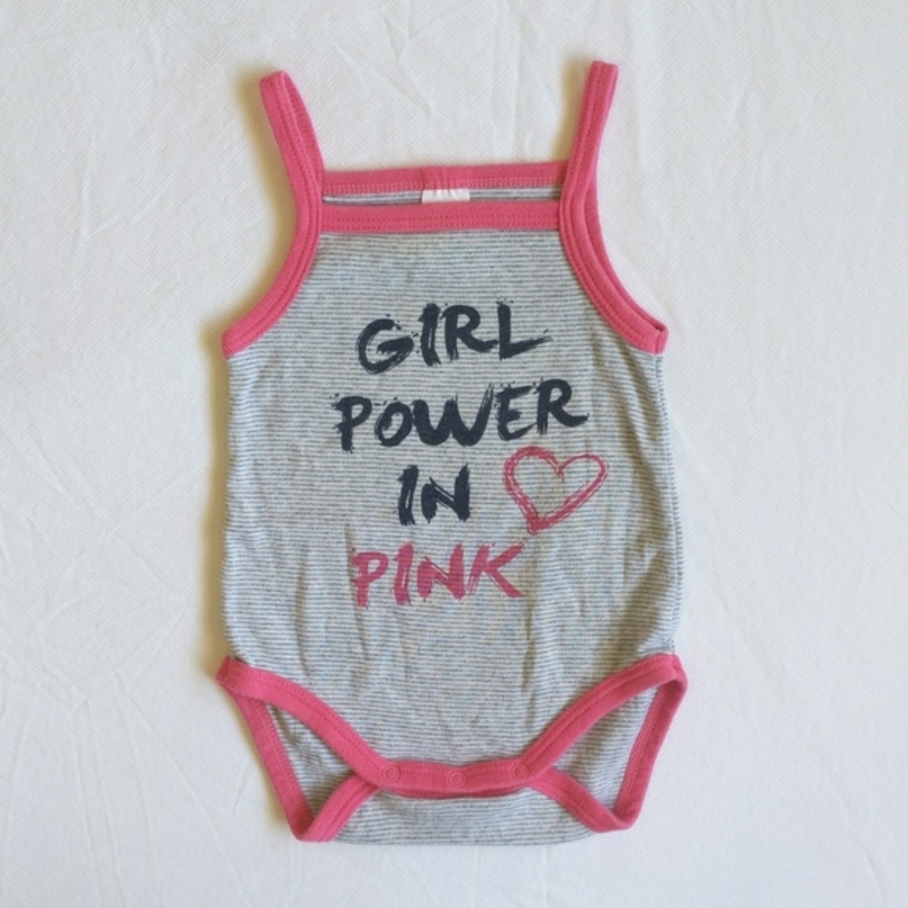 c&a baby club girl power tank bodysuit diaper shirt 6 months baby girl